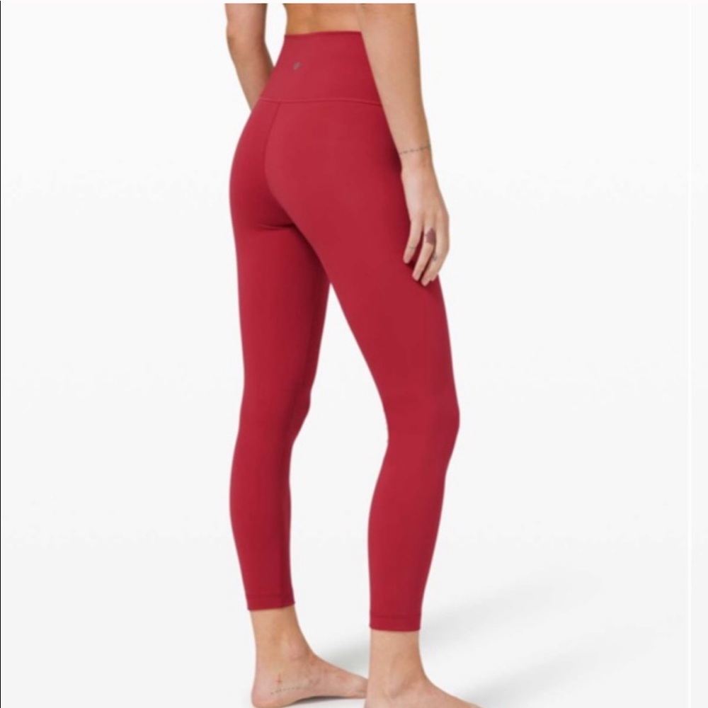 Lululemon Wunder Under Cranberry 25” Size 4